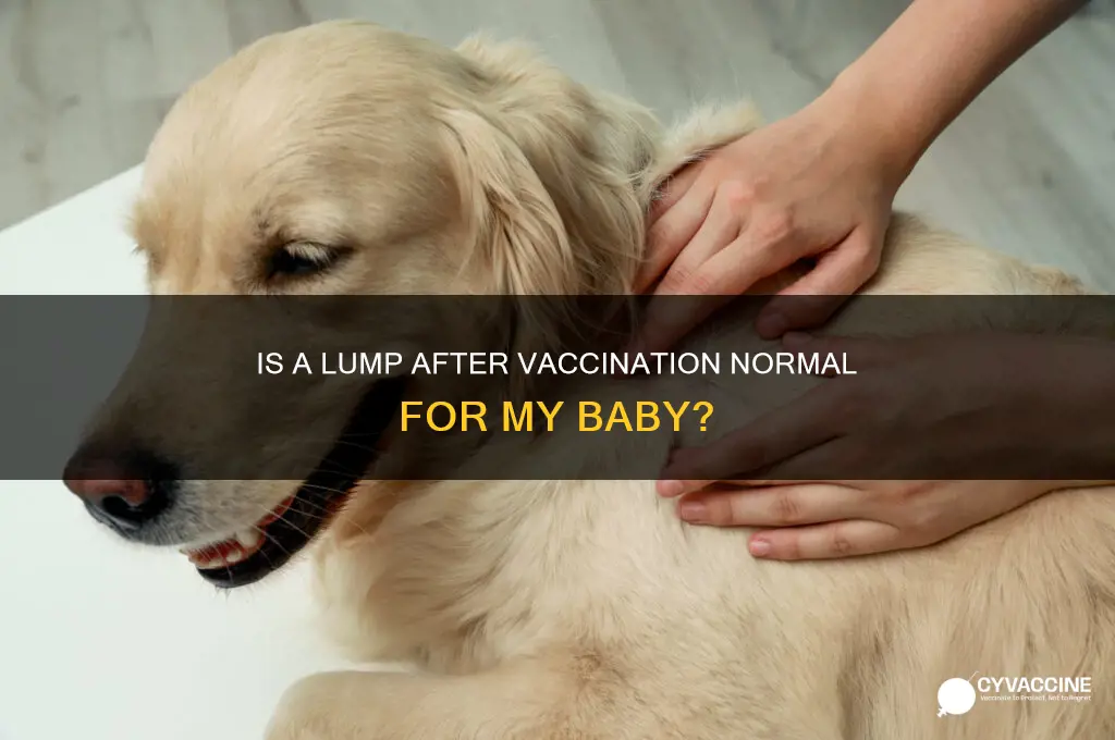 should my baby have a lump after vaccination