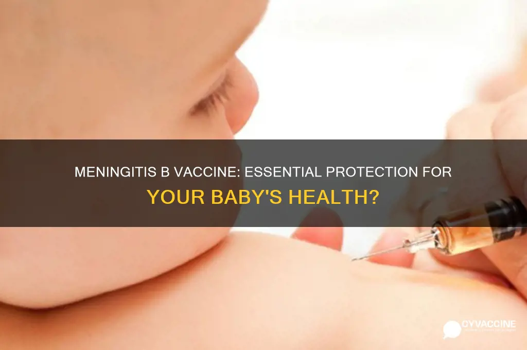 should my baby have the meningitis b vaccine