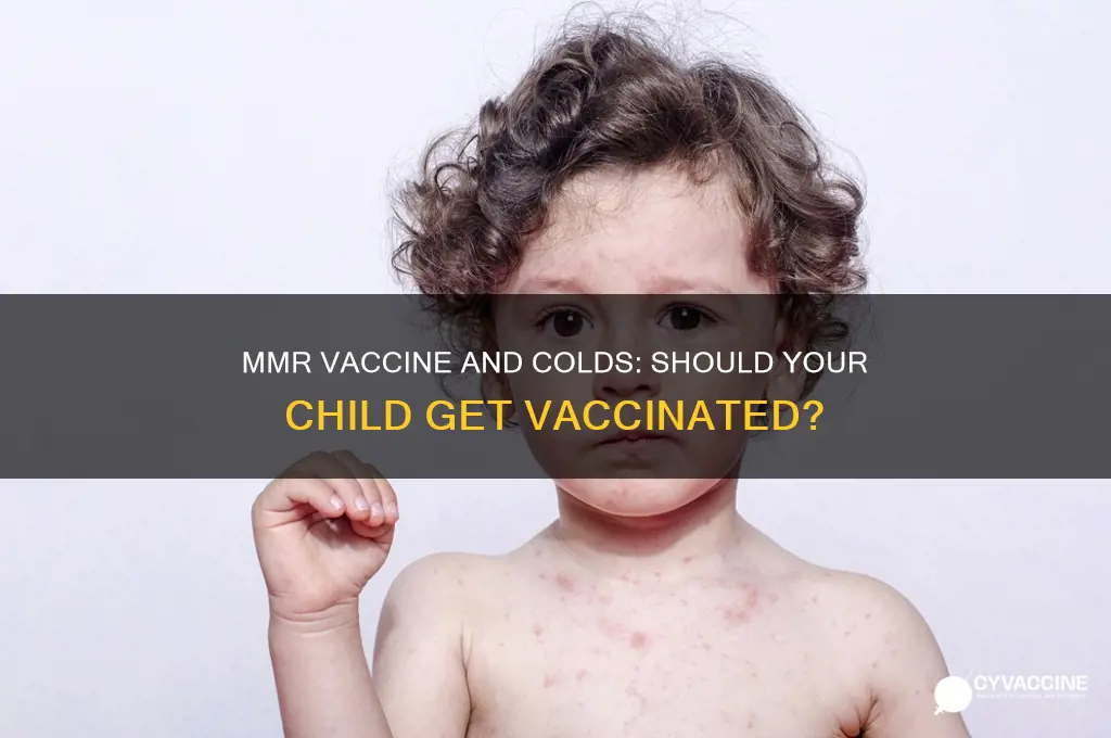 should my child have the mmr vaccine with a cold