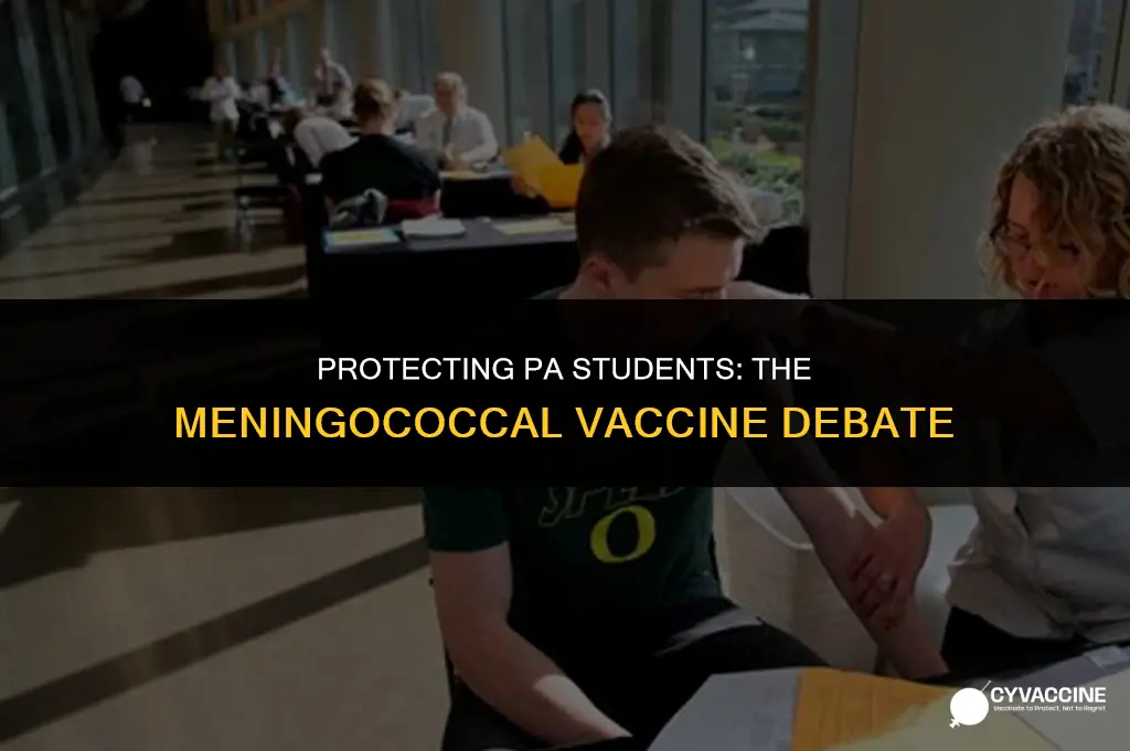 should pa students receive meningococcal vaccine