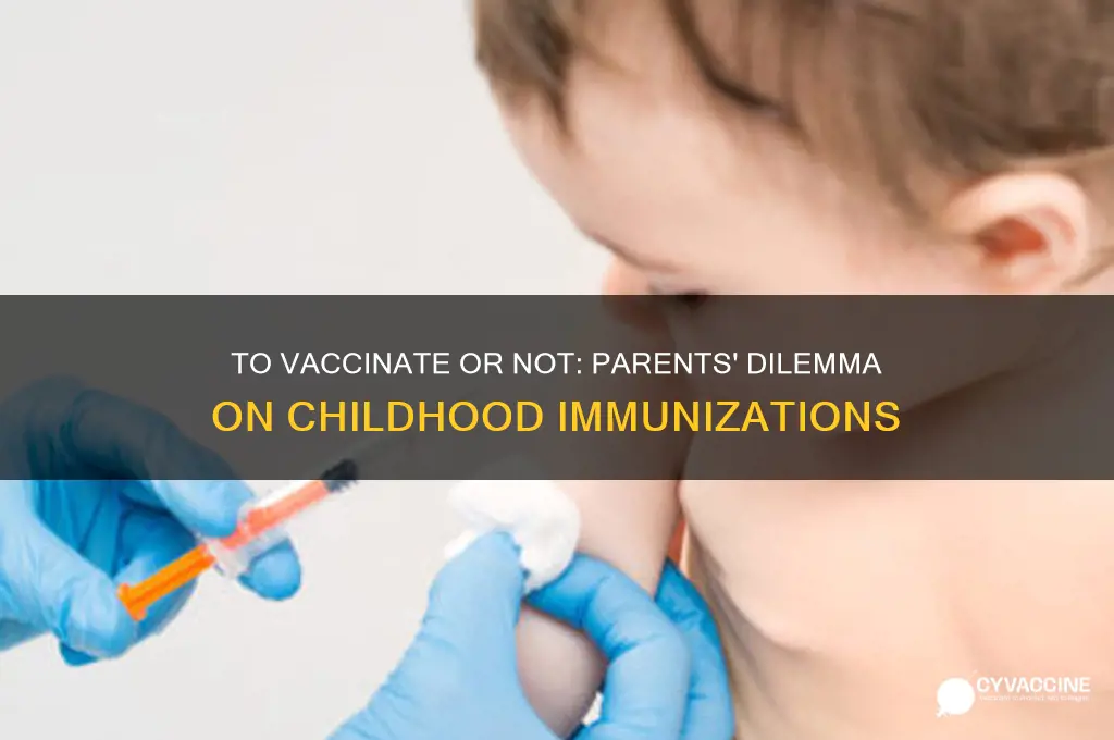 should parents chose if they want to vaccinate their child