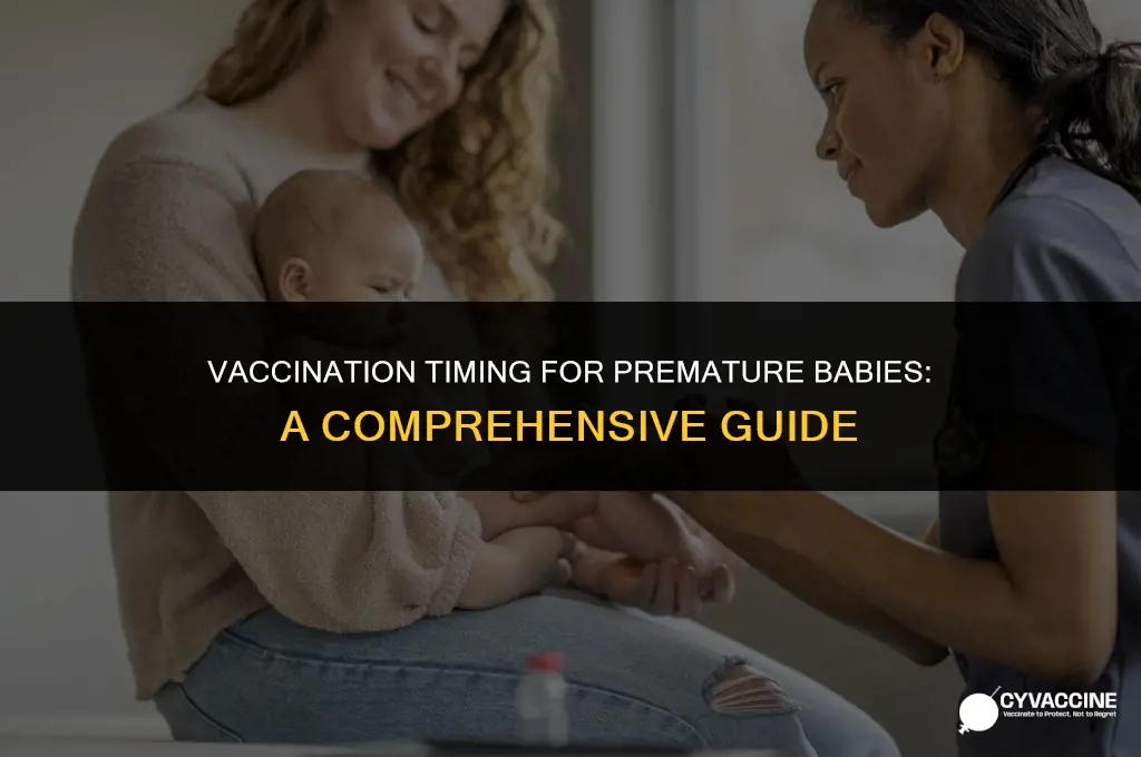 should premature babies be vaccinated later