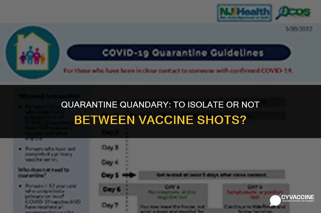 should you quarantine between vaccine shots