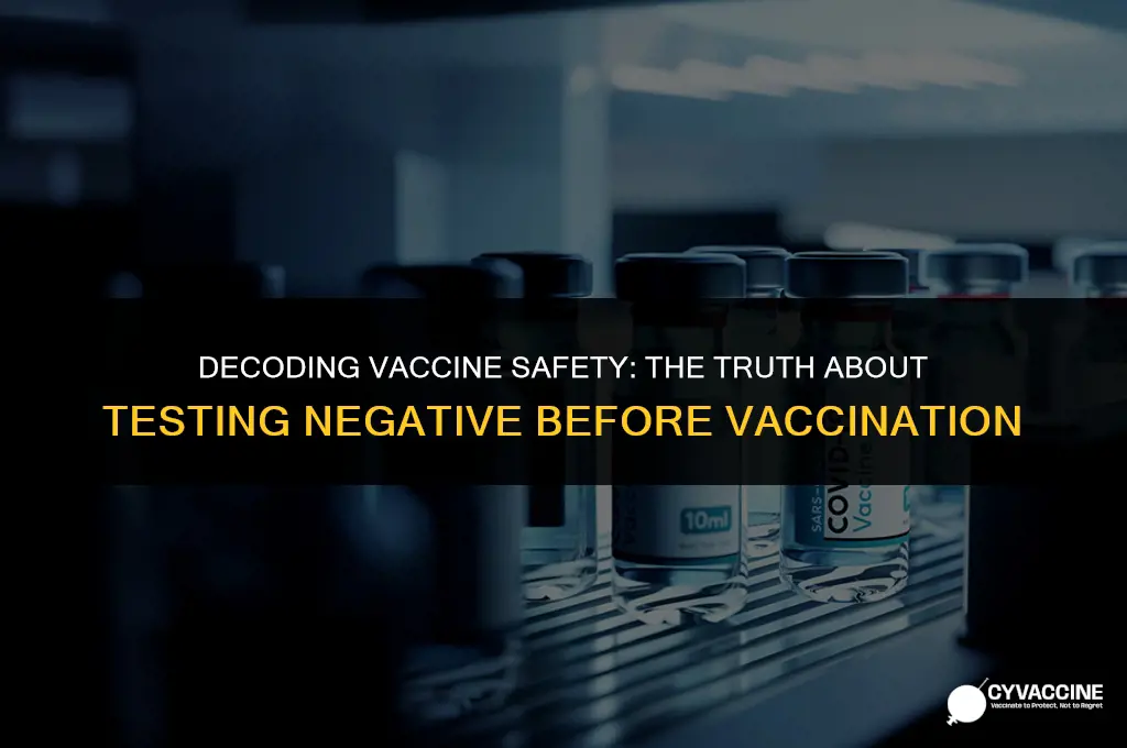 should you test negative before vaccine