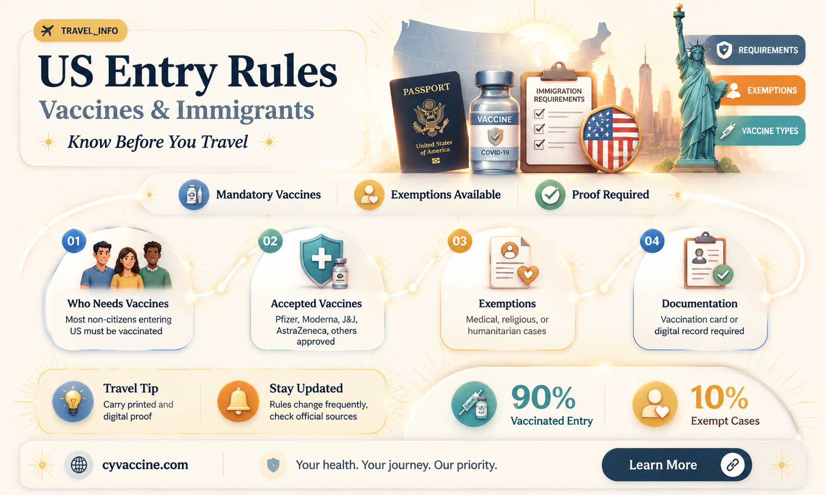 are immigrants allowed to enter the us without a vaccine