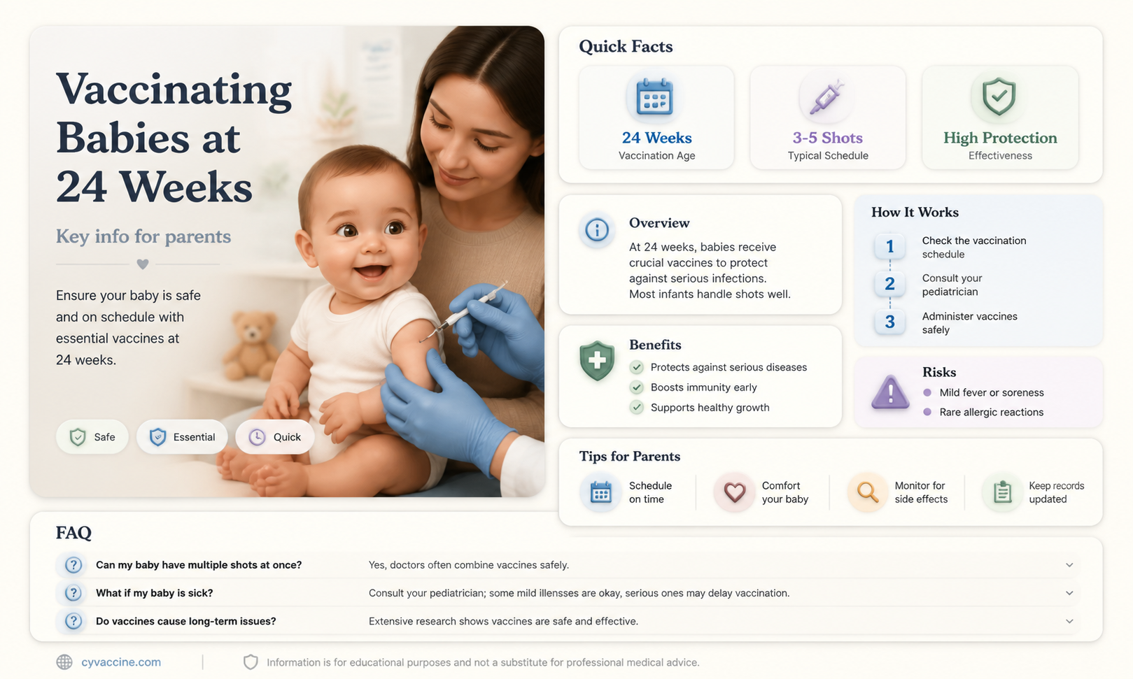 are babies vaccinated at 24 weeks