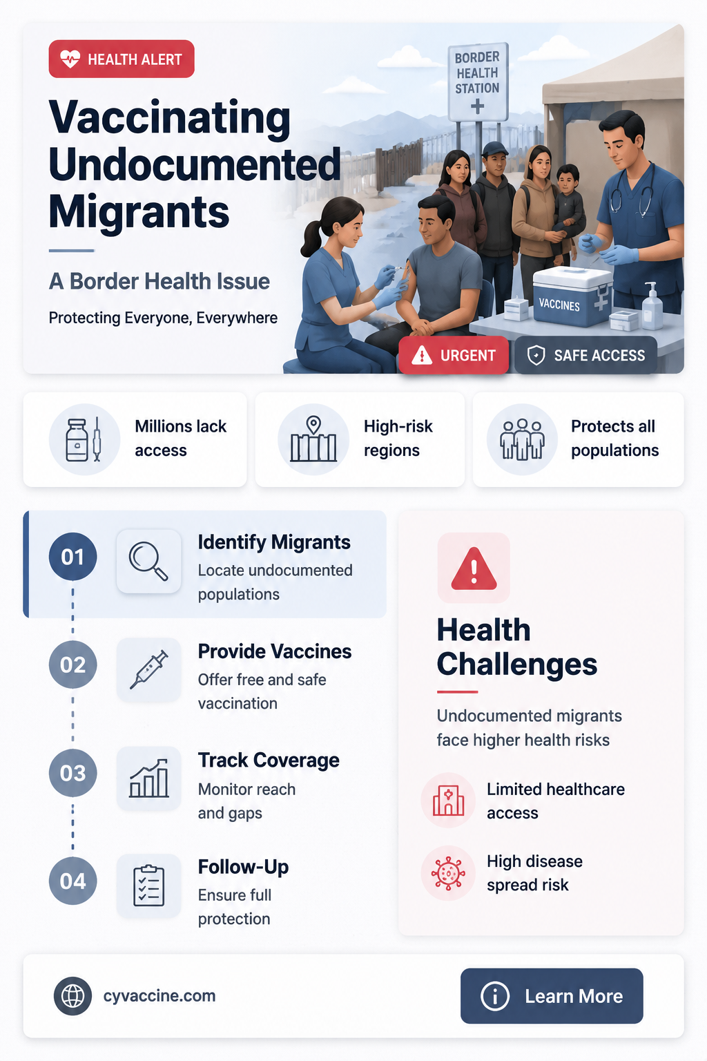 are illegal immigrants being vaccinated at the border
