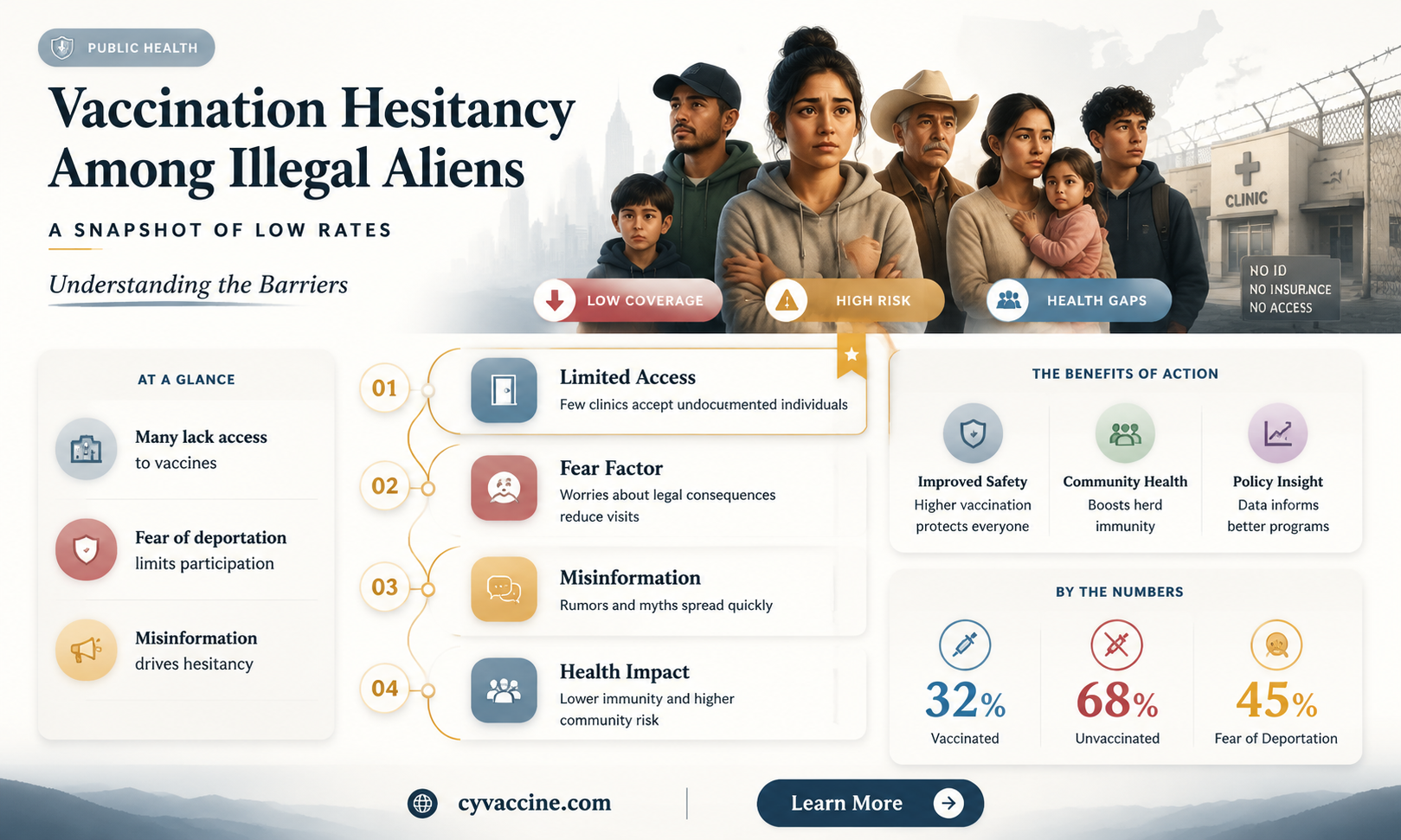are illegal aliens less likely to be vaccinated