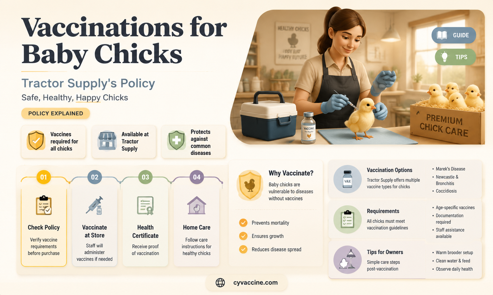 are the baby chicks from tractor supply vaccinated