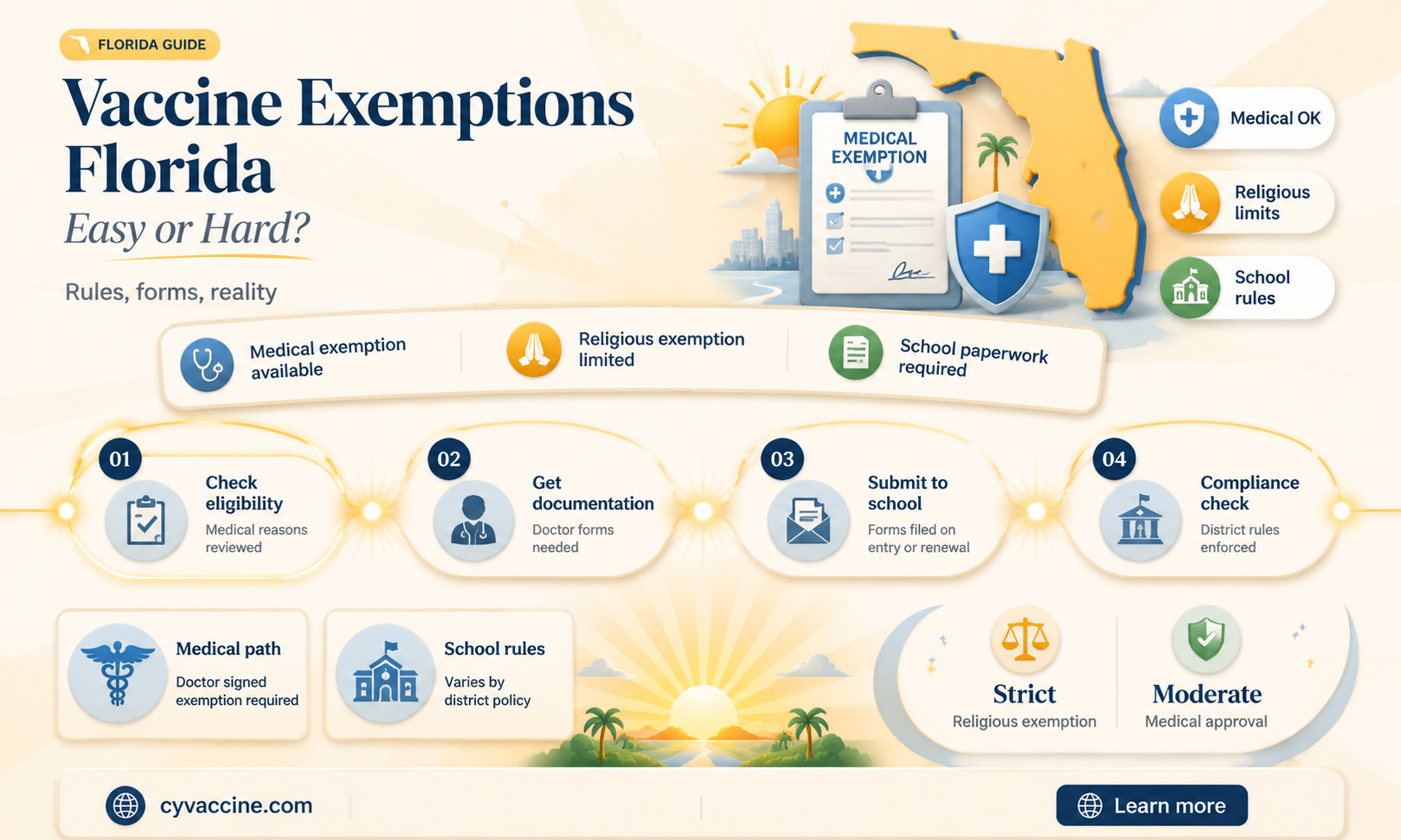 are vaccine exemptions hard to obtain in florida