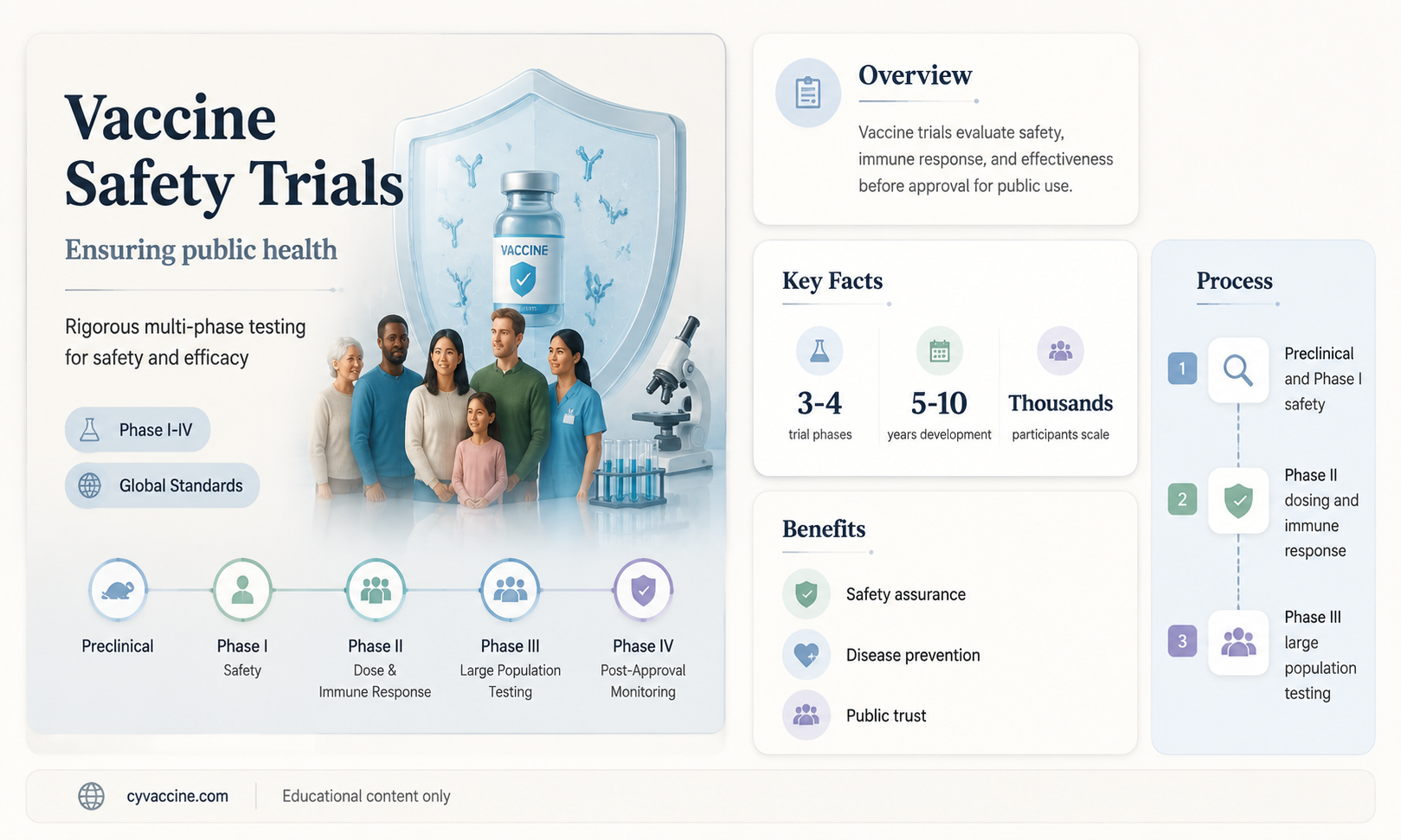 are vaccinations subject to safety trials