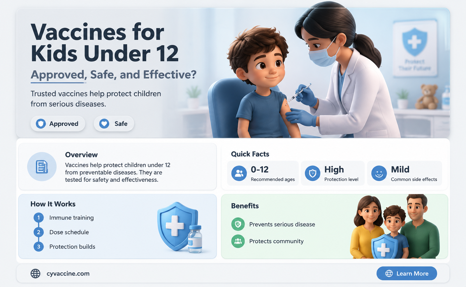 are vaccines approved for under 12