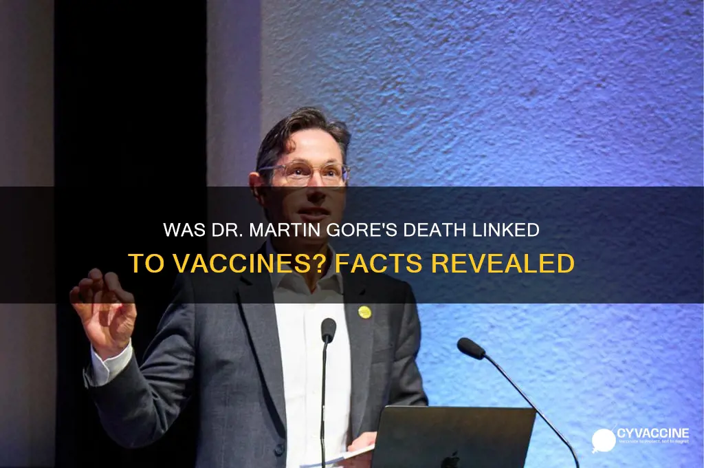 was dr martin gore killed by a vaccine