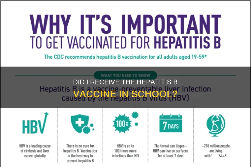 was i vaccinated for hep b in school