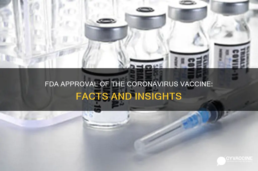 was the coronavirus vaccine approved by the fda