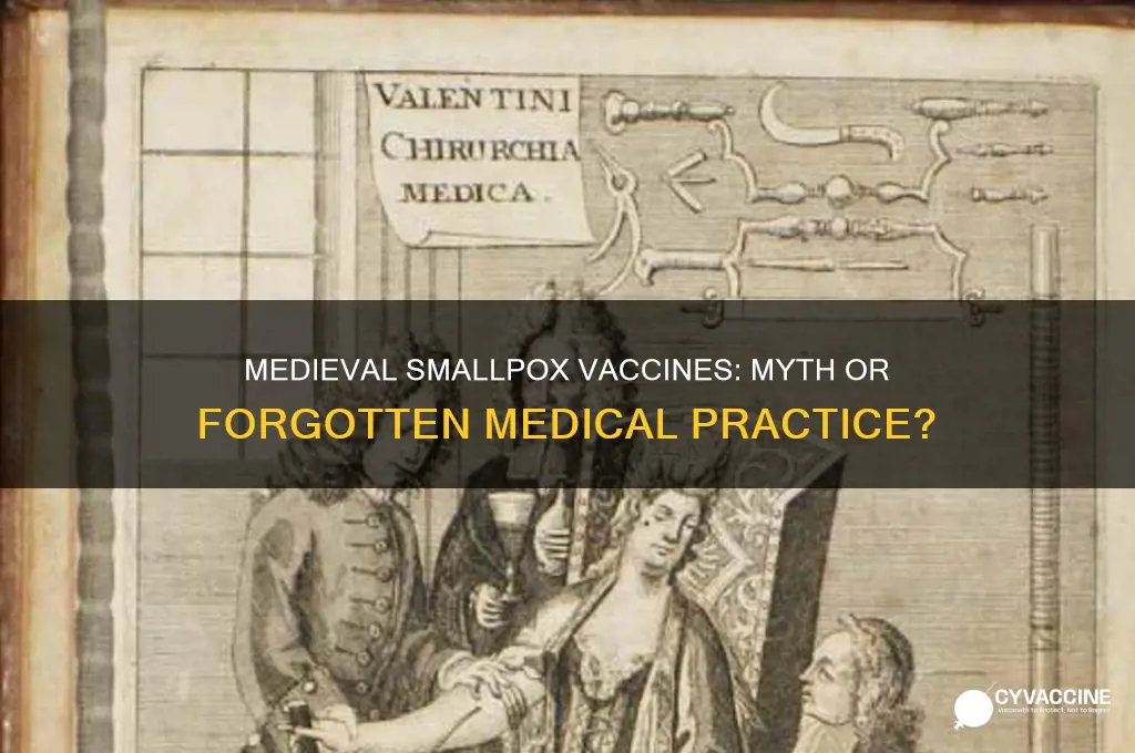 was their any smallpox vaccines in the middle ages