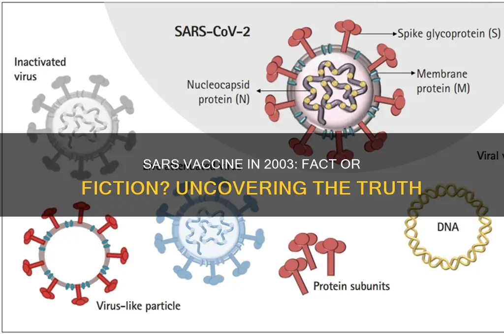 was there a vaccine for sars in 2003