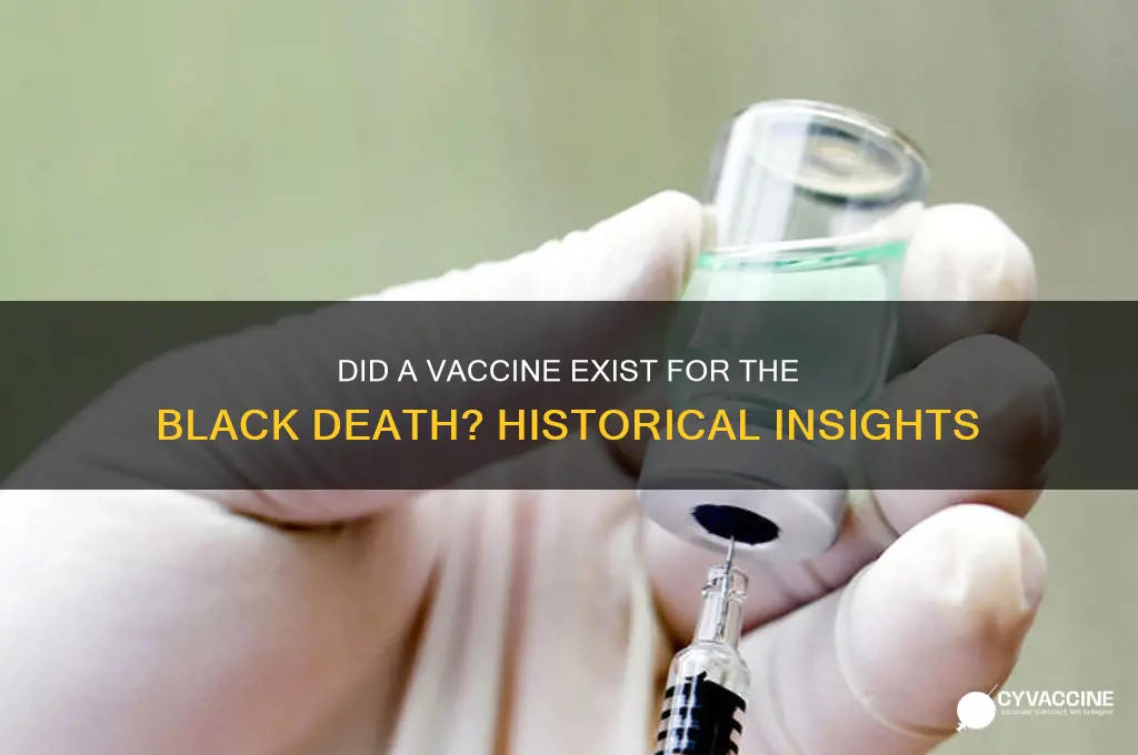 was there a vaccine for the black death