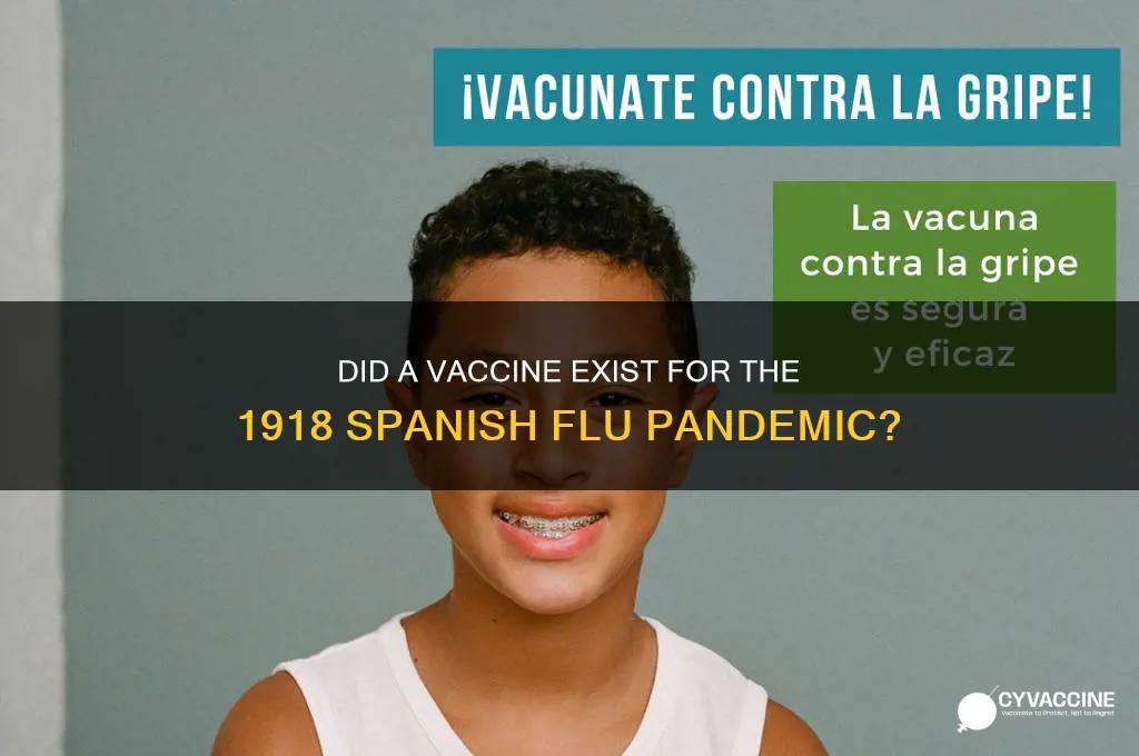 was there a vaccine for the spanish pandemic