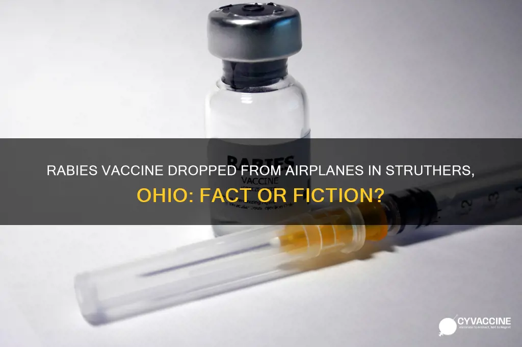was there rabies vaccine dropped from airplanes in struthers ohio