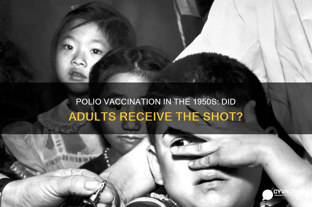 were adults vaccinated for polio in the 1950s