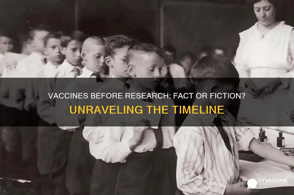were any vaccines released prior to any research