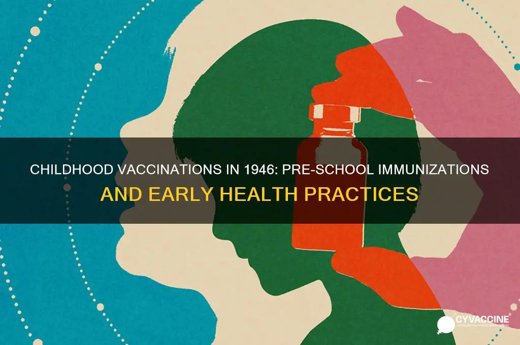 were children vaccinated before school age in 1946