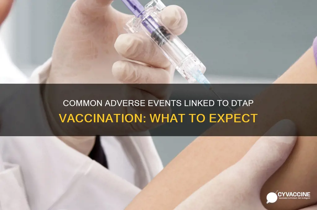 what adverse events occur most frequently following dtap vaccination
