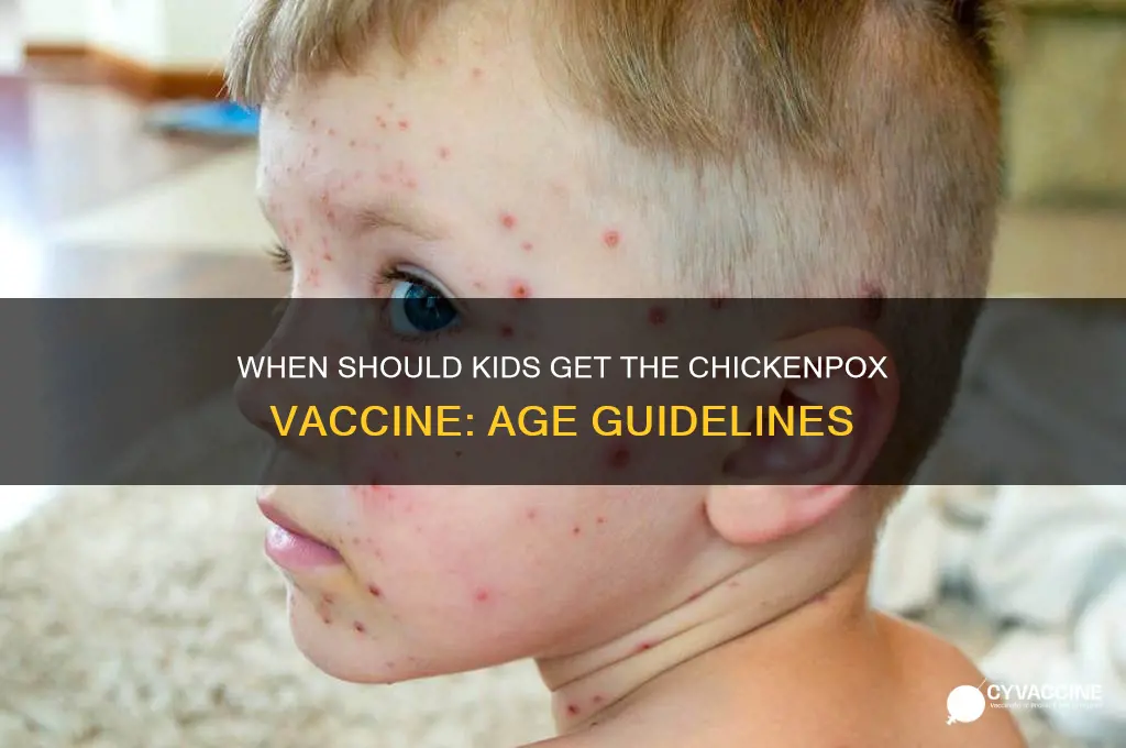 what age are kids vaccinated for chicken pox