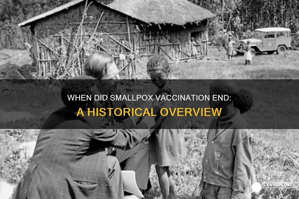 what age did they stop giving smallpox vaccine