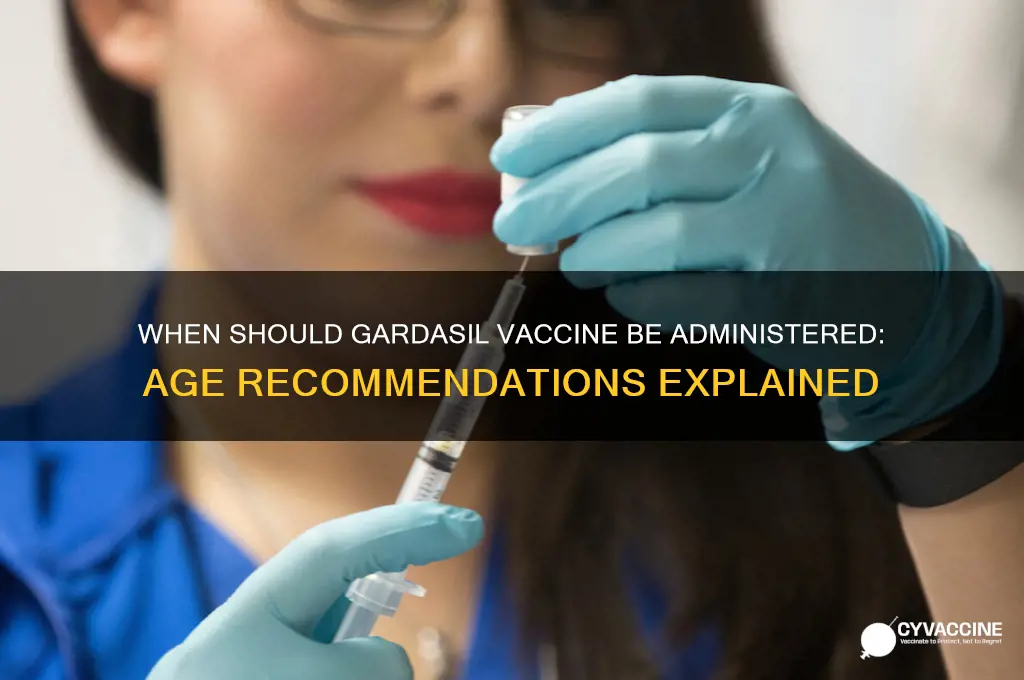 what age do they start giving guardisil vaccine