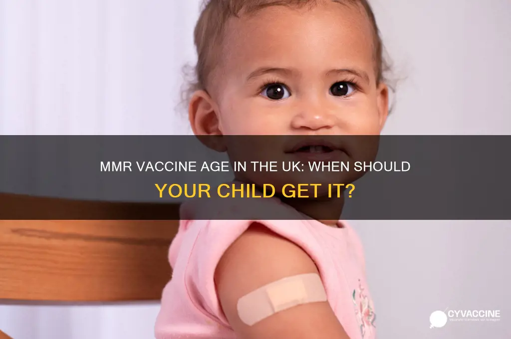 what age do you have mmr vaccine uk