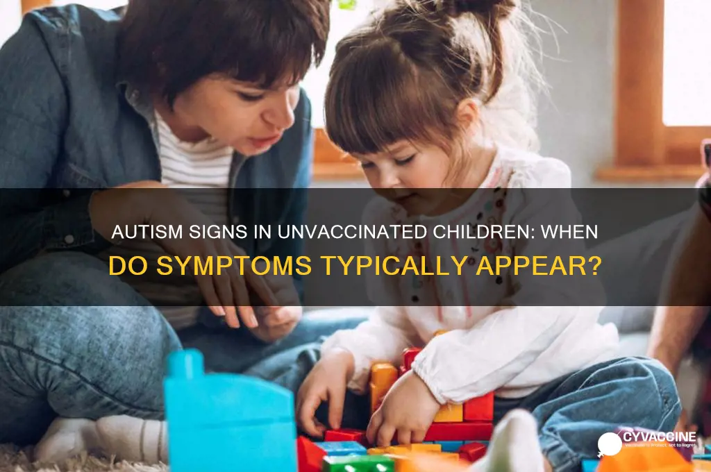 what age does autism show in non vaccinated kids