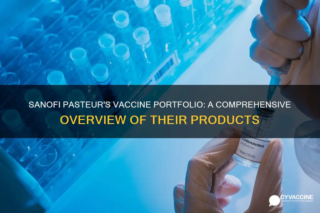 what all vaccines are made by sanofi pasteur