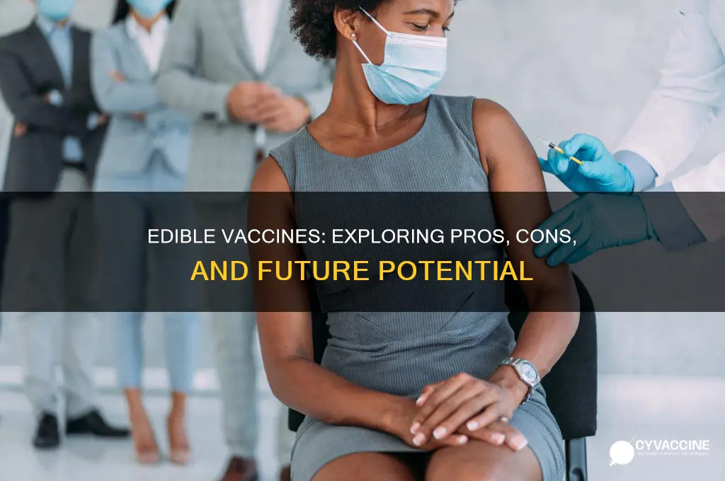 what are advantages and disadvantages of edible vaccines