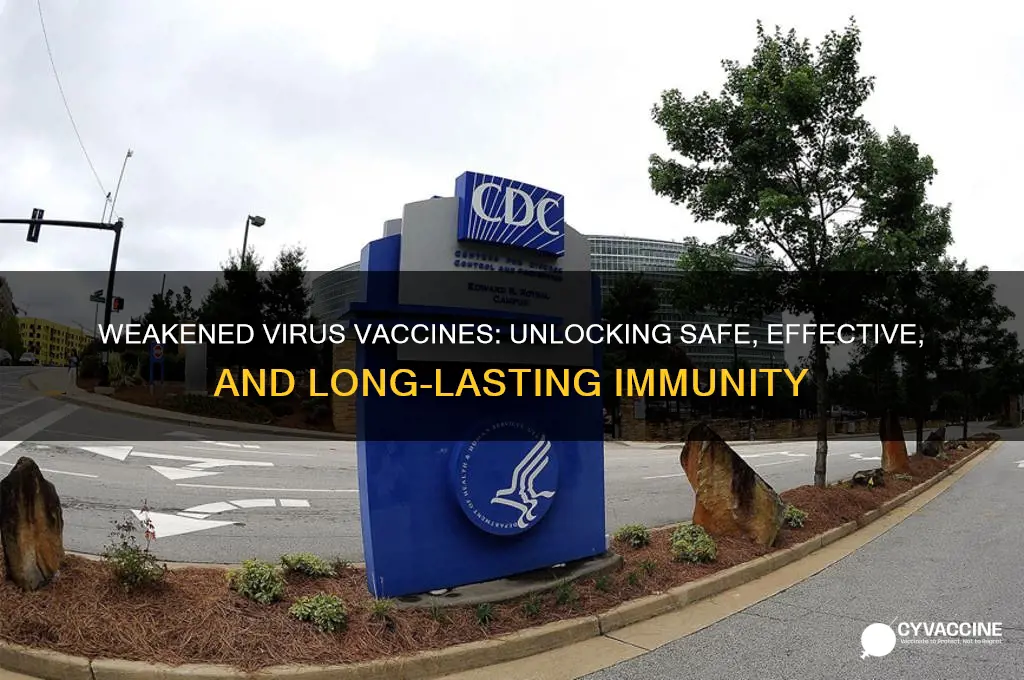 what are advantages of the weakened virus vaccine