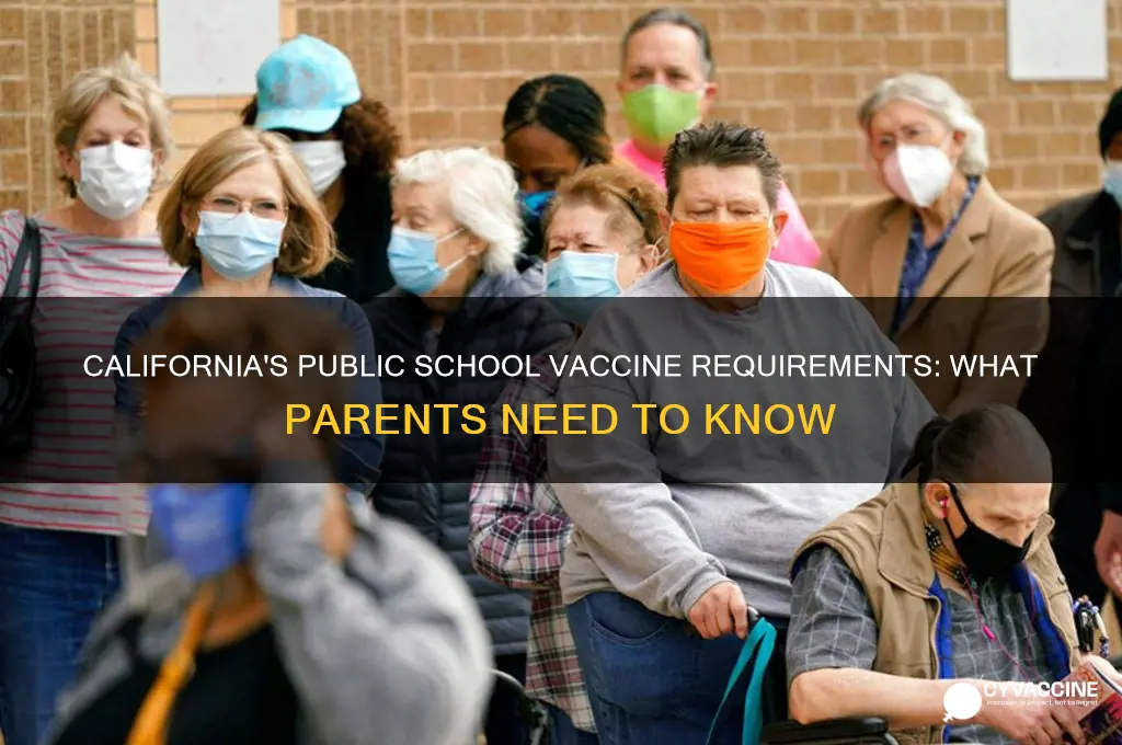 what are ca rules for vaccines to attend public schools