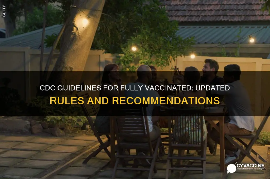 what are cdc guidelines for fully vaccinated individuals