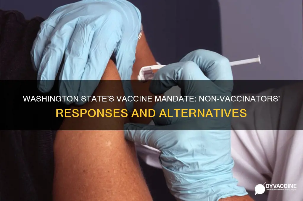 what are non vacciners doing about washington state