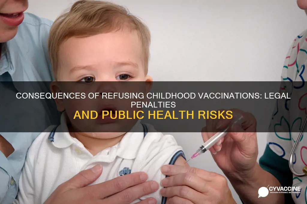 what are punishments for not vaccinating your child
