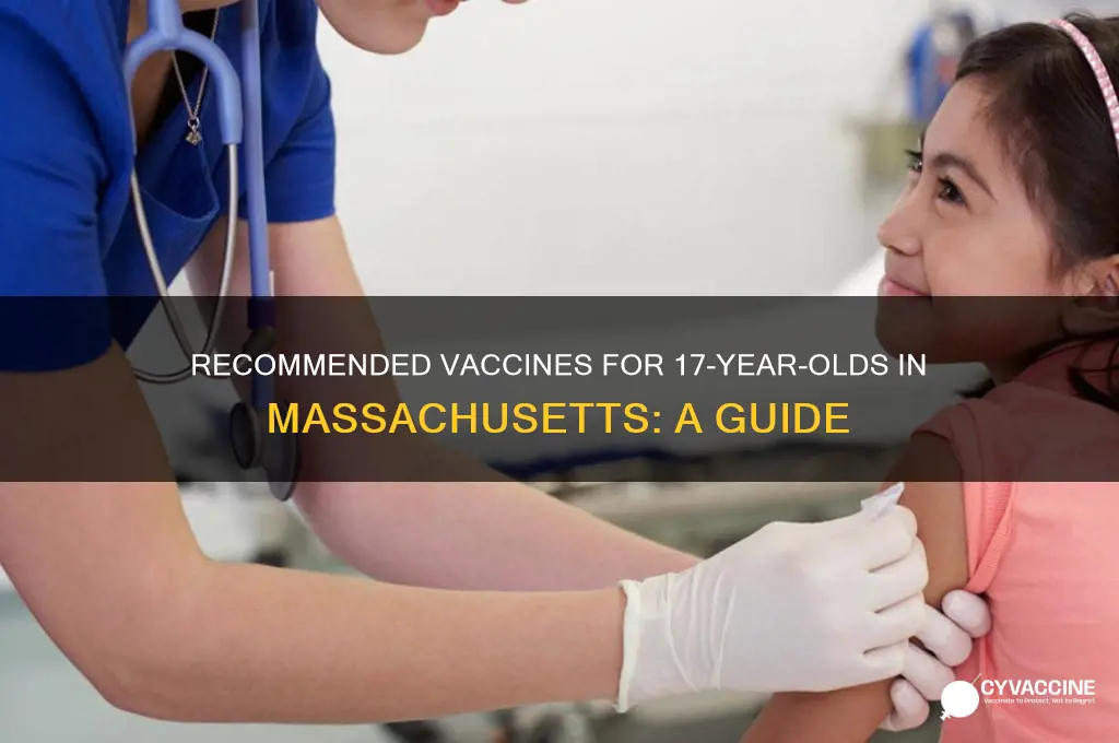 what are recommended vaccines for a 17 yo massachusetts