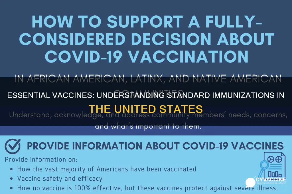 what are standard vaccination in the united states