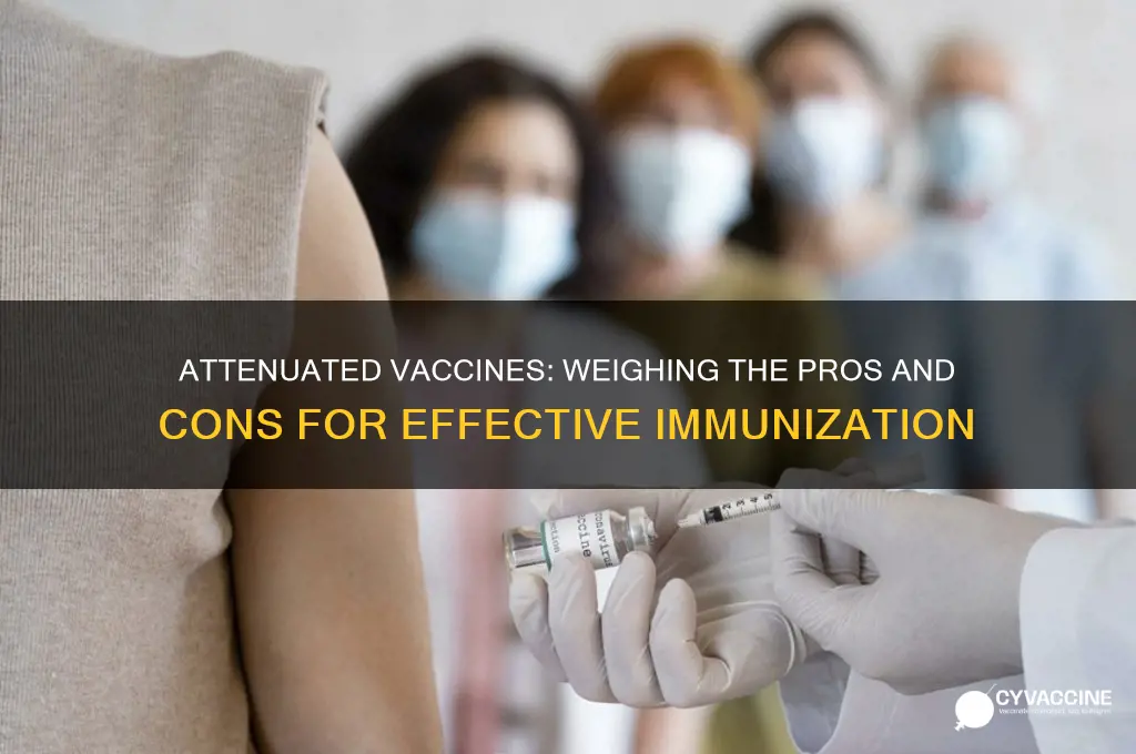 what are the advantages and disadvantages of attenuated vaccines