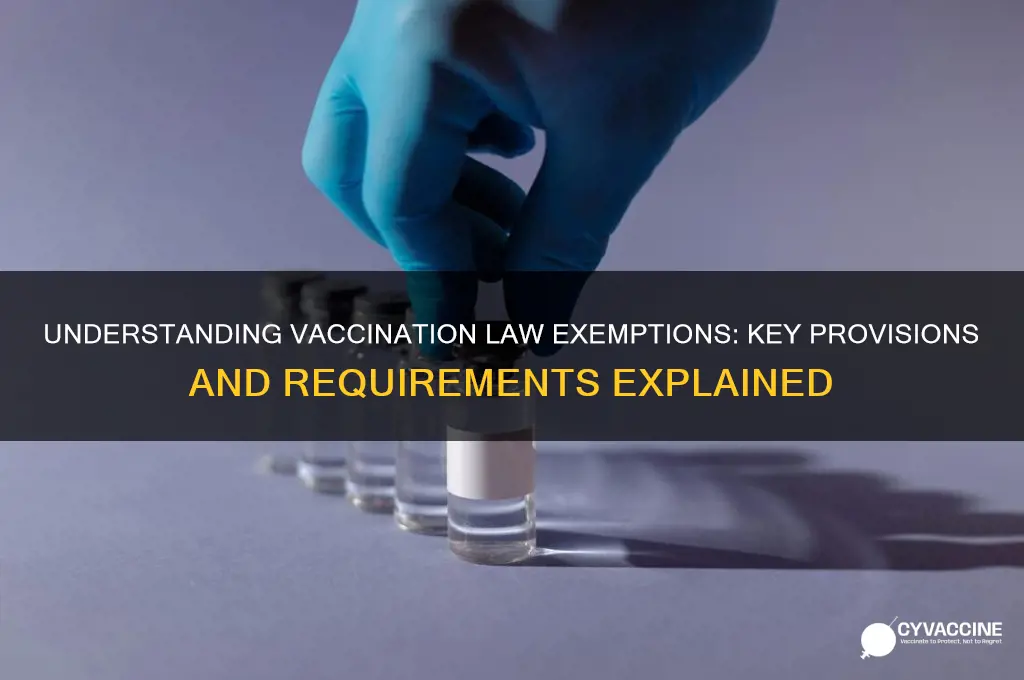 what are the exemption provisions in vaccination laws