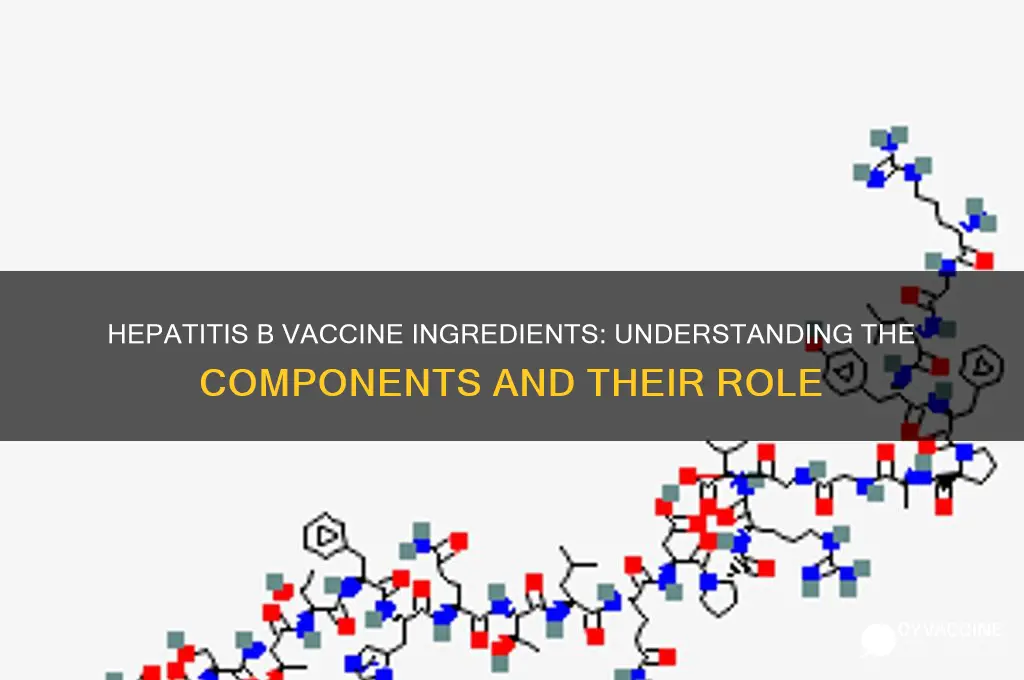 what are the ingredients in hep b vaccine