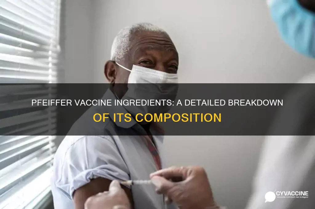 what are the ingredients in the pfeiffer vaccine