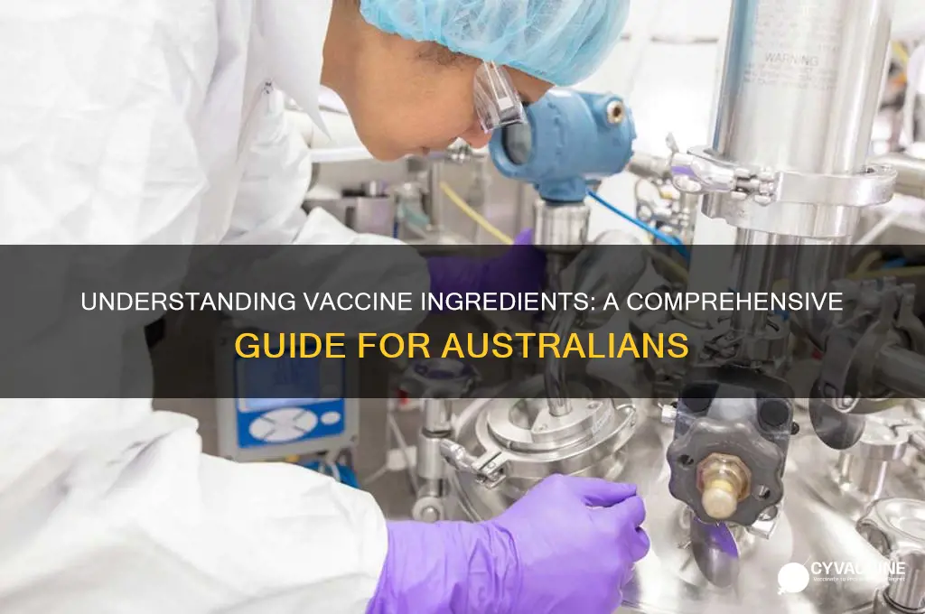 what are the ingredients in vaccines in australia