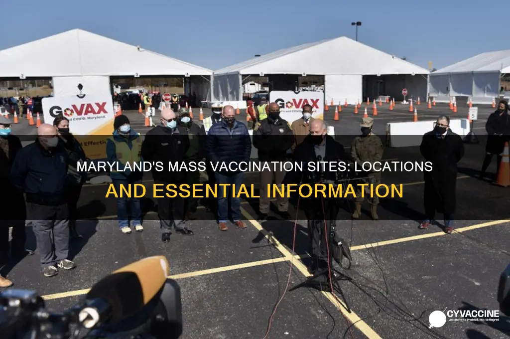 what are the mass vaccination sites in maryland