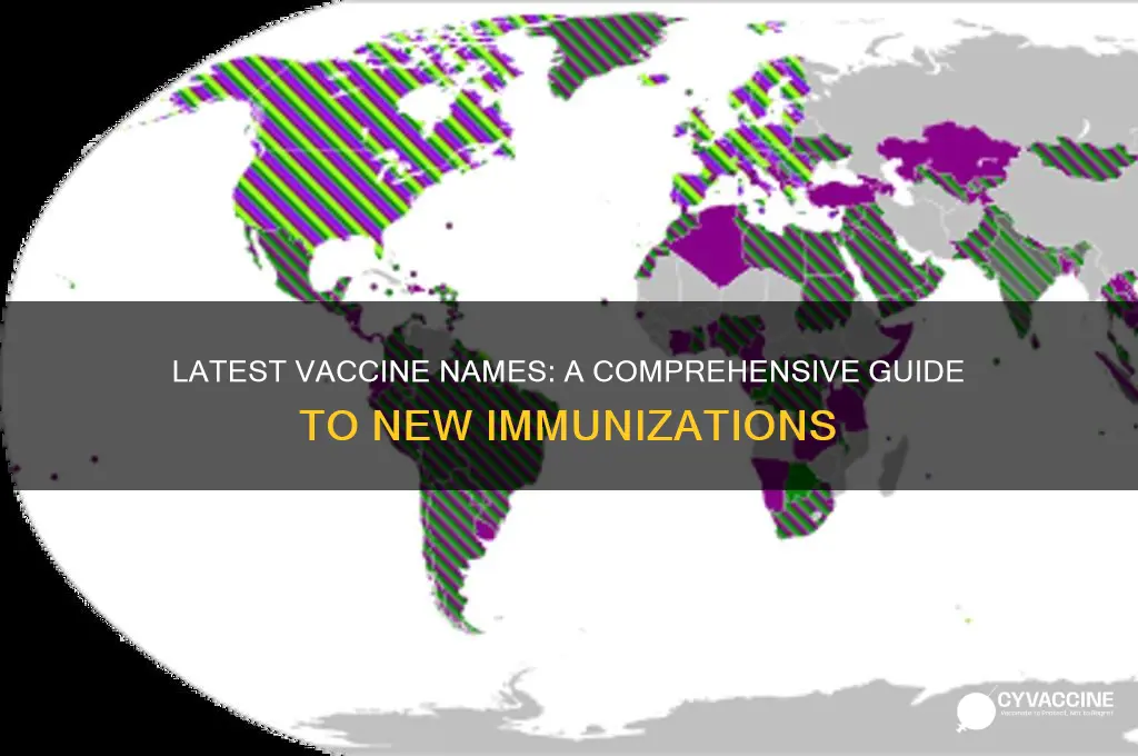what are the names of the new vaccines
