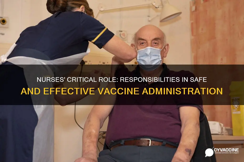 what are the nurses responsibilities when administering vaccines